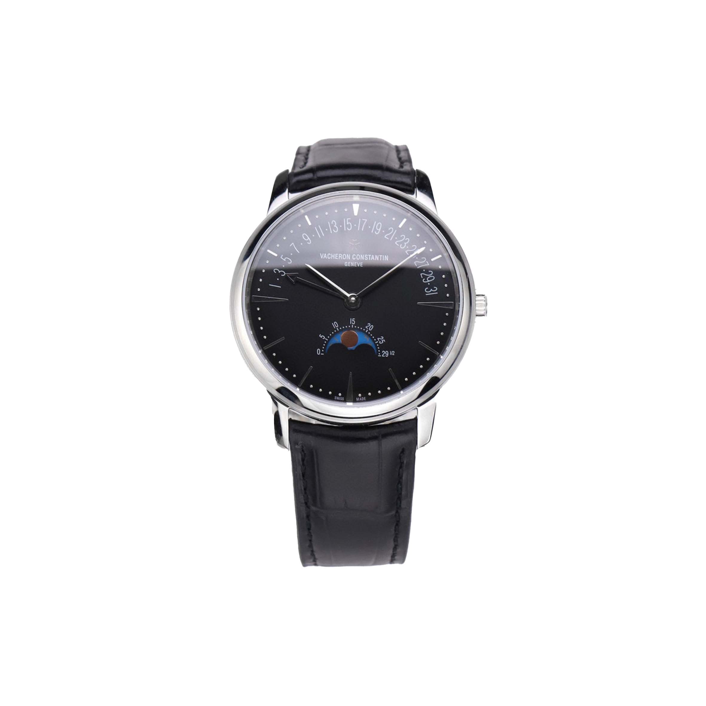 vacheron Co*sta*t*n patrimony moon phase retrograde date 42.5 mm watch 4010u/000g-b330